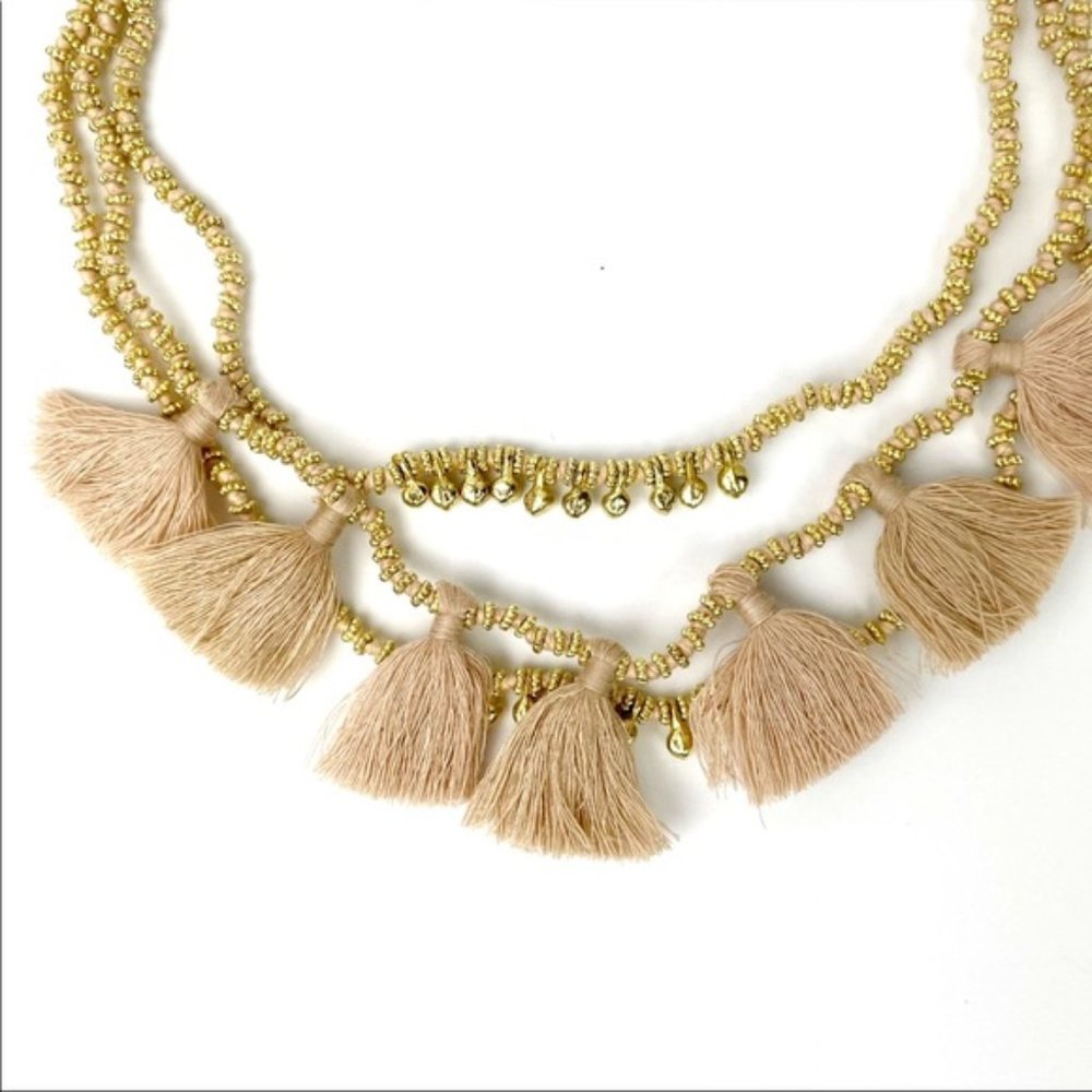 Bluma Project Luna Tassel Necklace Sand Gold